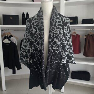 Ming Wang Black and Gray Cardigan